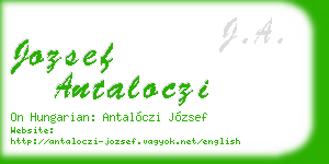jozsef antaloczi business card